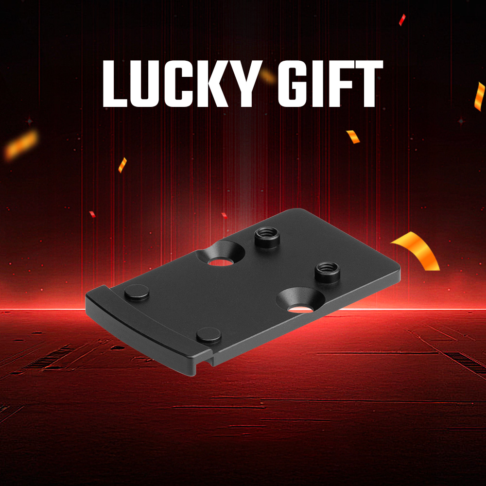 Olight Black Osight Se optic mounting plate with screw holes for secure firearm attachment.