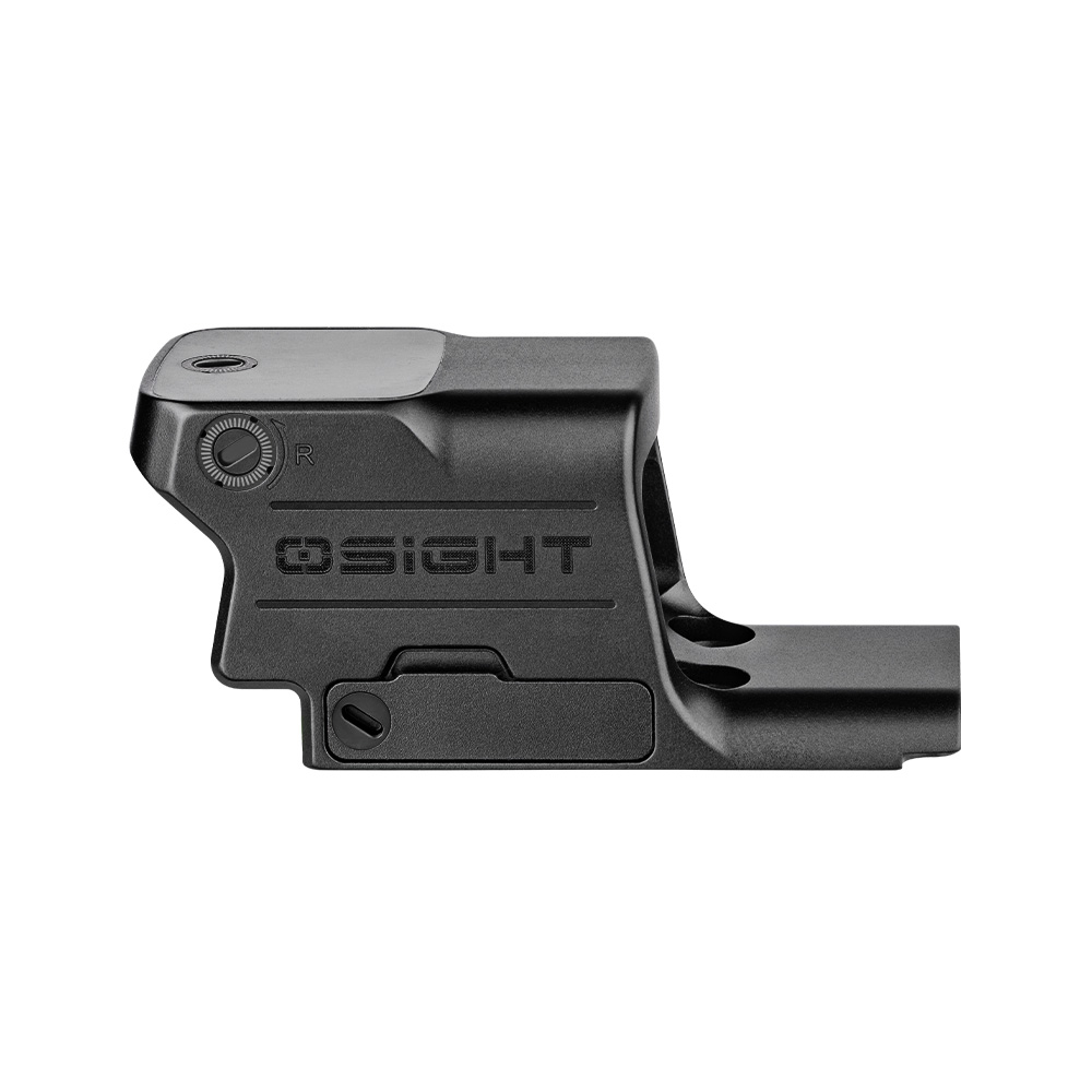 Olight Osight black red dot sight side view isolated on white background