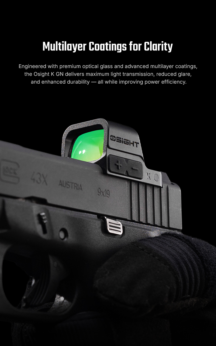 Osight K 6 MOA Green Dot Sight RMSc Footprint Pistol Optic - Osight