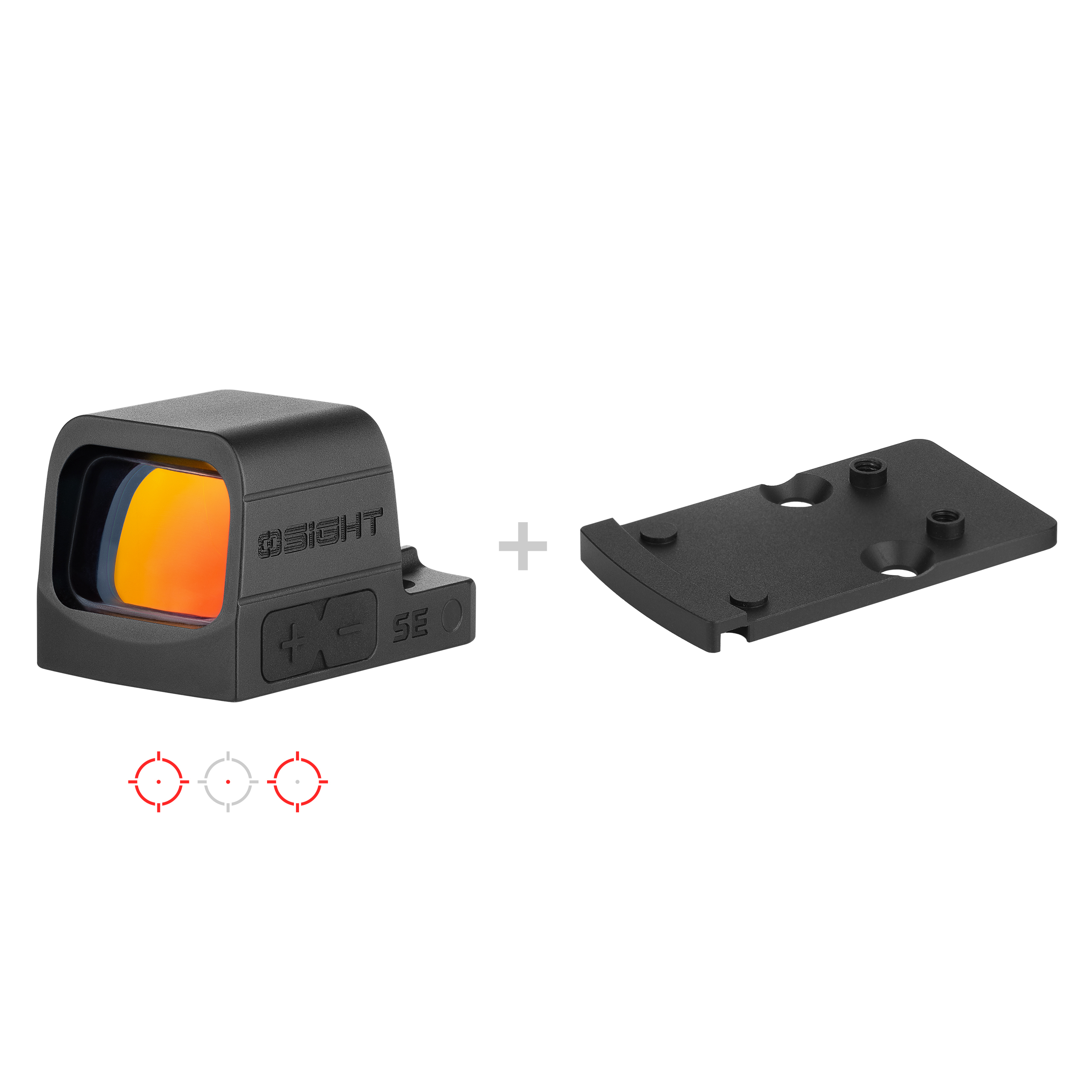 Osight Black Osight SE 6MOA GN Red Dot Sight with Mounting Plate for Tactical Use and Shooting