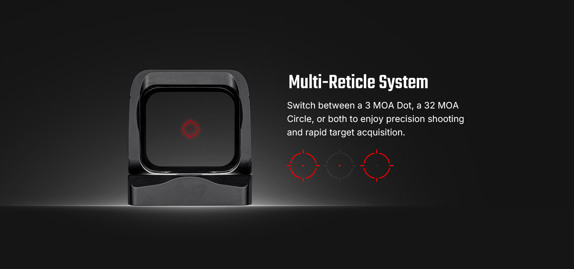 Osight X Rechargeable Red Dot: Large Window & MRS - Osight