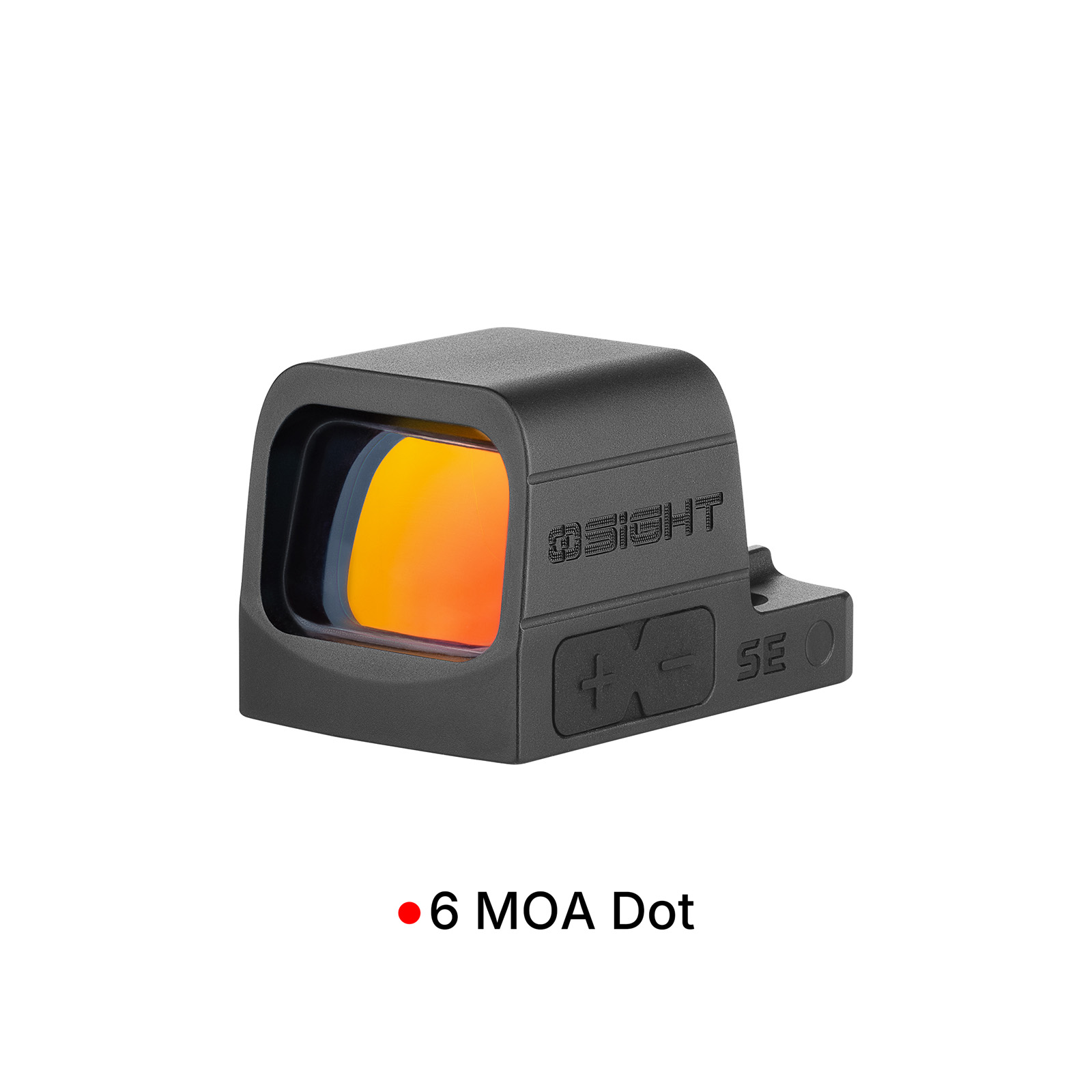 Black 6 MOA dot red dot sight, OSDSight SE model with brightness controls